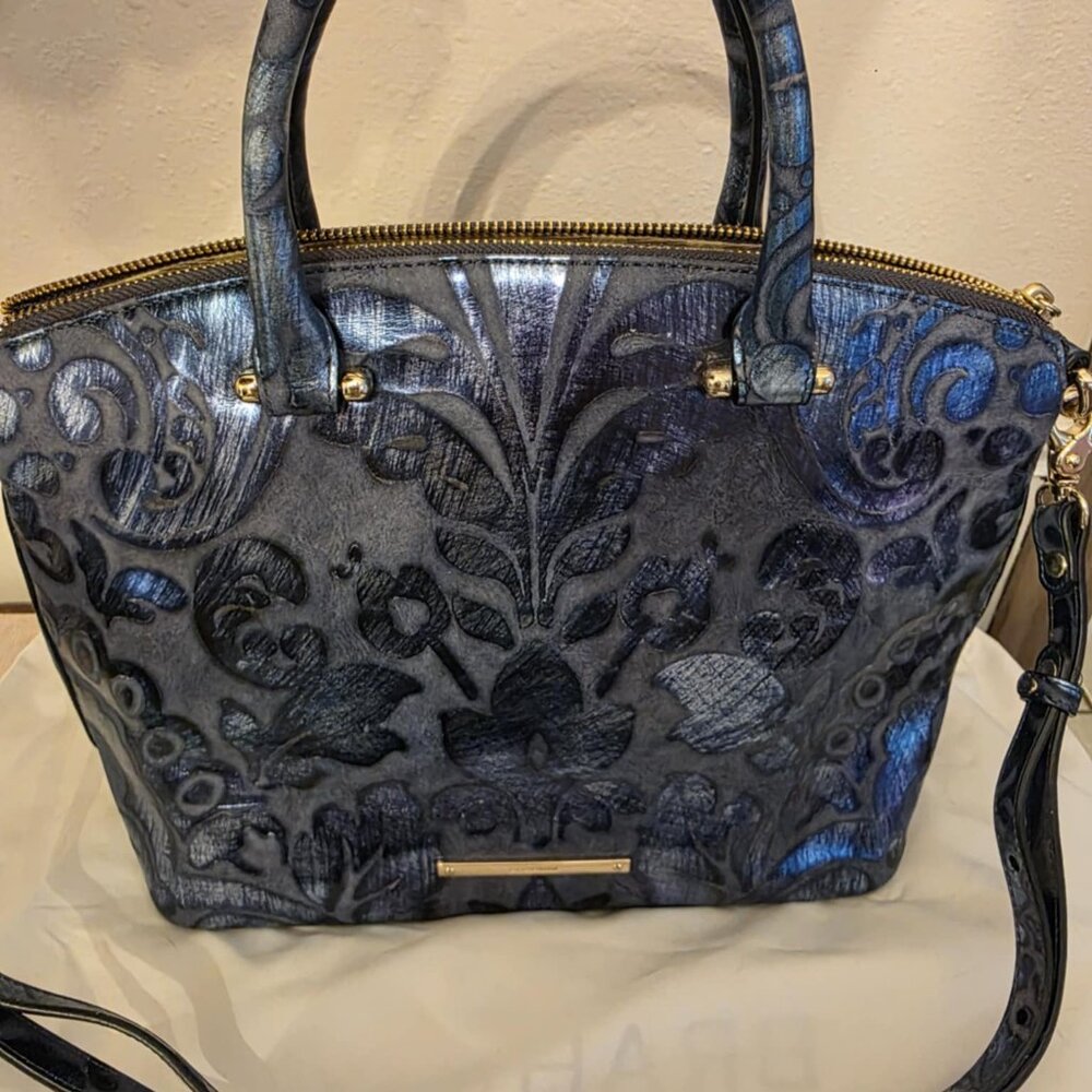 Brahmin Duxbury Satchel with Matching Wallet and Dust Bag - Extremely Rare